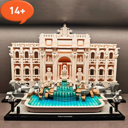 2025 Novo 21062 Bloco de Montar Fonte de Trevi Mundialmente Famosa Brinquedo de Montagem de Tijolos de Arquitetura Mundial para Presentes para Crianças Adultas