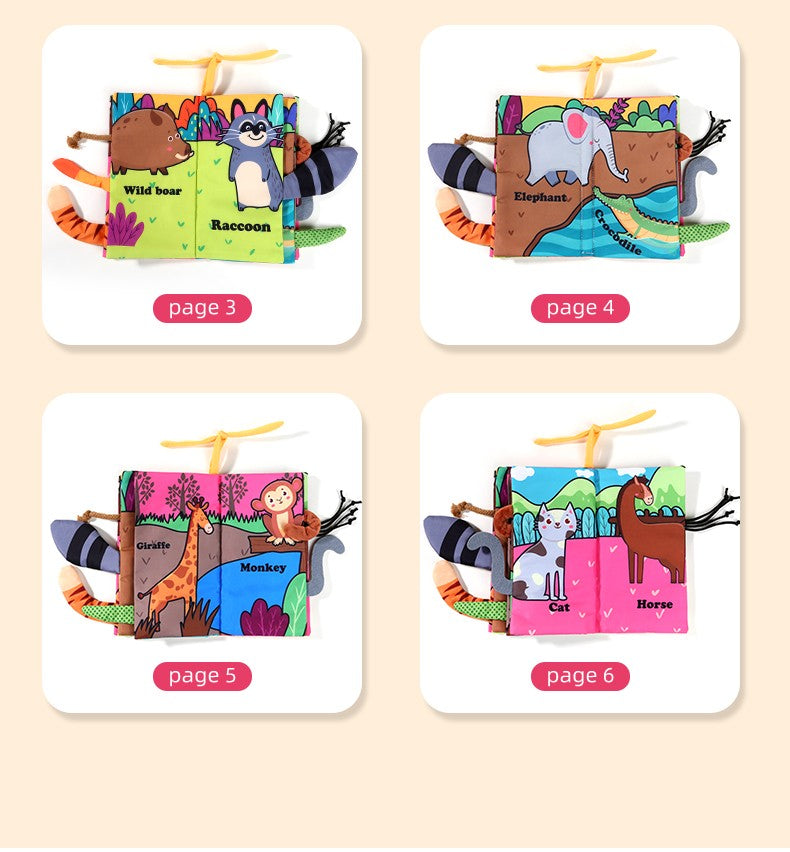 Baby Cloth Book Baby Toys 0-3 Year Old Infant Early Education Toys 6 Pages Cloth Book