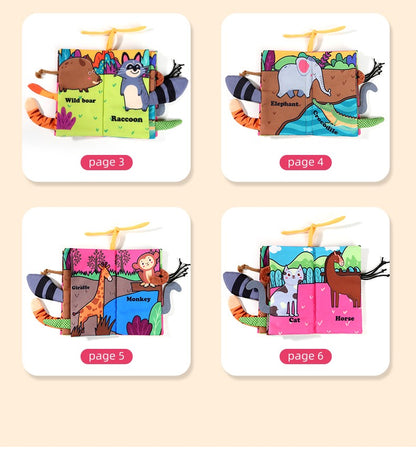 Baby Cloth Book Baby Toys 0-3 Year Old Infant Early Education Toys 6 Pages Cloth Book