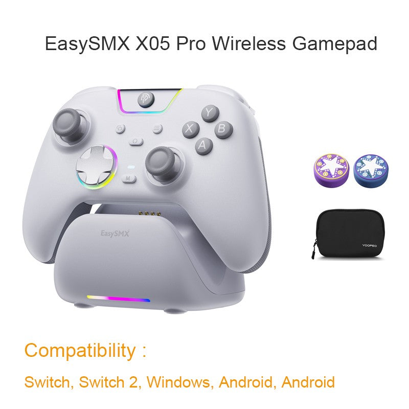 EasySMX X05 Pro Wireless Gaming Controller, Gamepad with Charing Dock for PC Nintendo Switch iOS Android with Dual Rumble Motors
