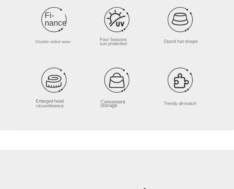 Big Head Letter Bucket Hat for Men Women XL Large Hip Hop Cap Fisherman Hat Summer Sun Hat Plus Size Panama