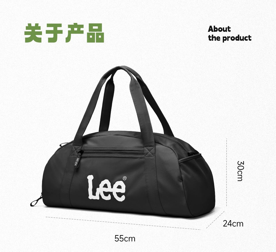 LEE Dry Pocket Sports Fitness Gym Bag for Women Men Large Capacity Waterproof Oxford Duffel Luggage Travel Bag Shoe Compartment