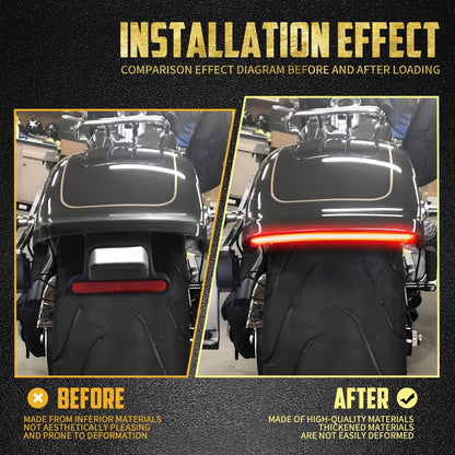 Luz de Freio Traseira de LED para Para-lama de Moto, Indicador de Seta e Luz de Posição para Harley Softail Fatboy FLFB FLFBS 18-25