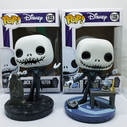 Anime O Estranho Mundo de Jack Q-Version Bonecos de Ação Halloween Jack Caveira Terror Bonecos de Ação Modelo de Enfeite Presentes