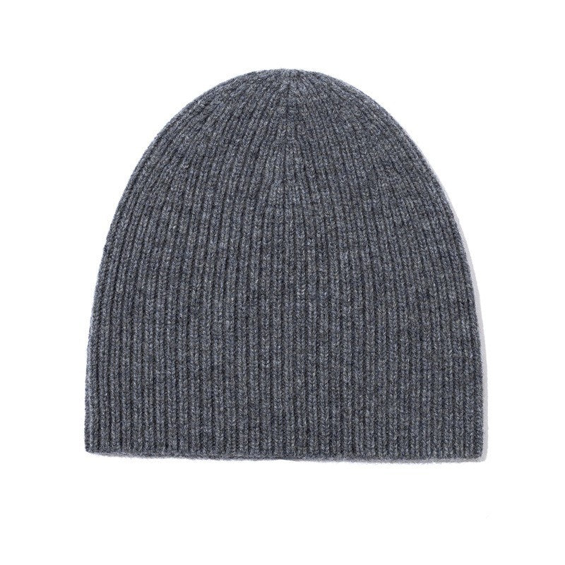Pure Wool Beanies Stocking Caps Winter Women Men Knitted Bonnet Cap Hat Soild Colour Autumn Winter