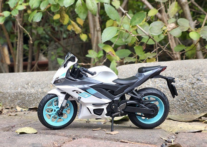 Simulação 1/12 Yamaha R3 Liga Modelo de Motocicleta Luz e Som Carro de Brinquedo para Crianças Menino Presente de Aniversário Miniatura Voiture