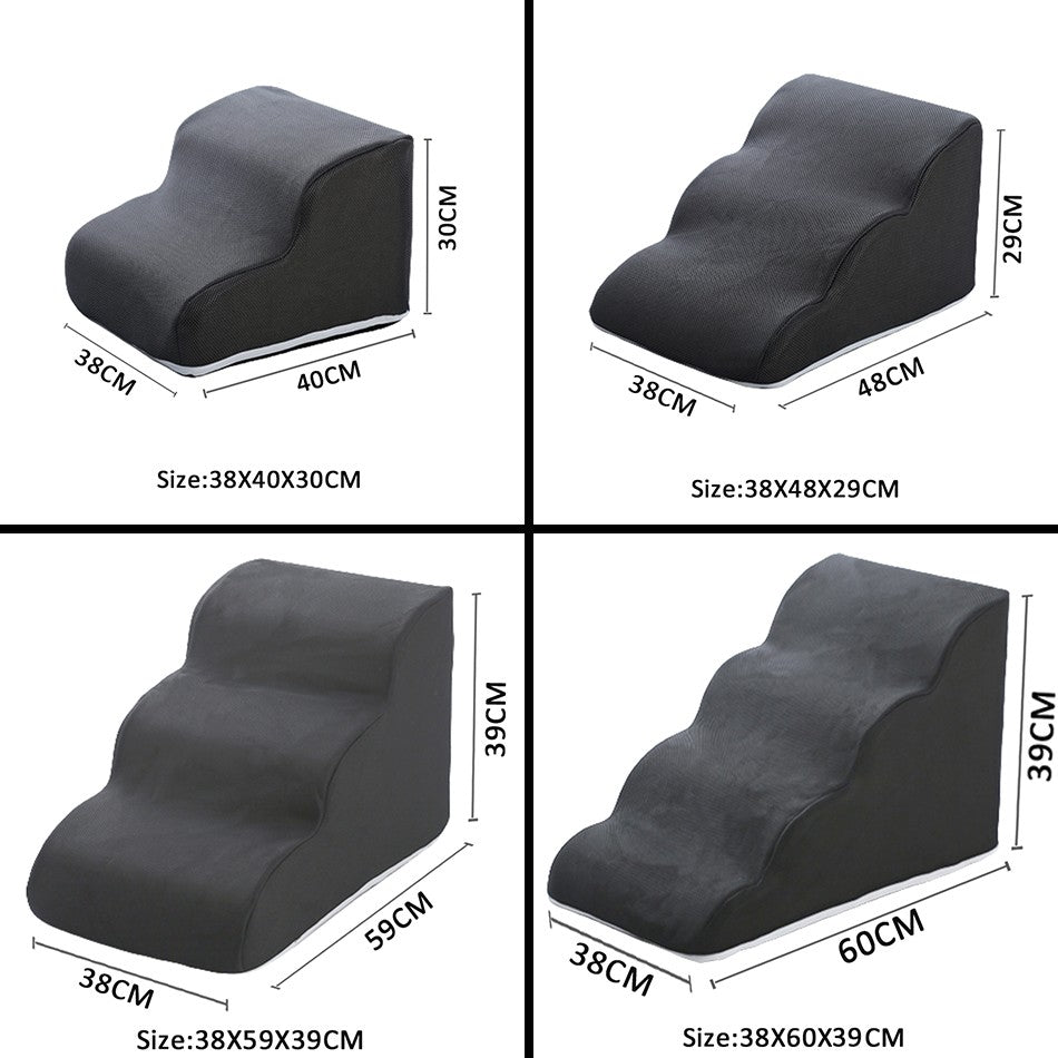 Rampa para Cães Escada para Animais de Estimação de 2 3 4 Degraus Rampa para Gatos e Cães Sofá Cama Escada para Cães Antiderrapante Removível Suprimentos para Animais de Estimação Brinquedos Rampa