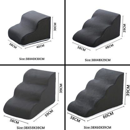 Rampa para Cães Escada para Animais de Estimação de 2 3 4 Degraus Rampa para Gatos e Cães Sofá Cama Escada para Cães Antiderrapante Removível Suprimentos para Animais de Estimação Brinquedos Rampa