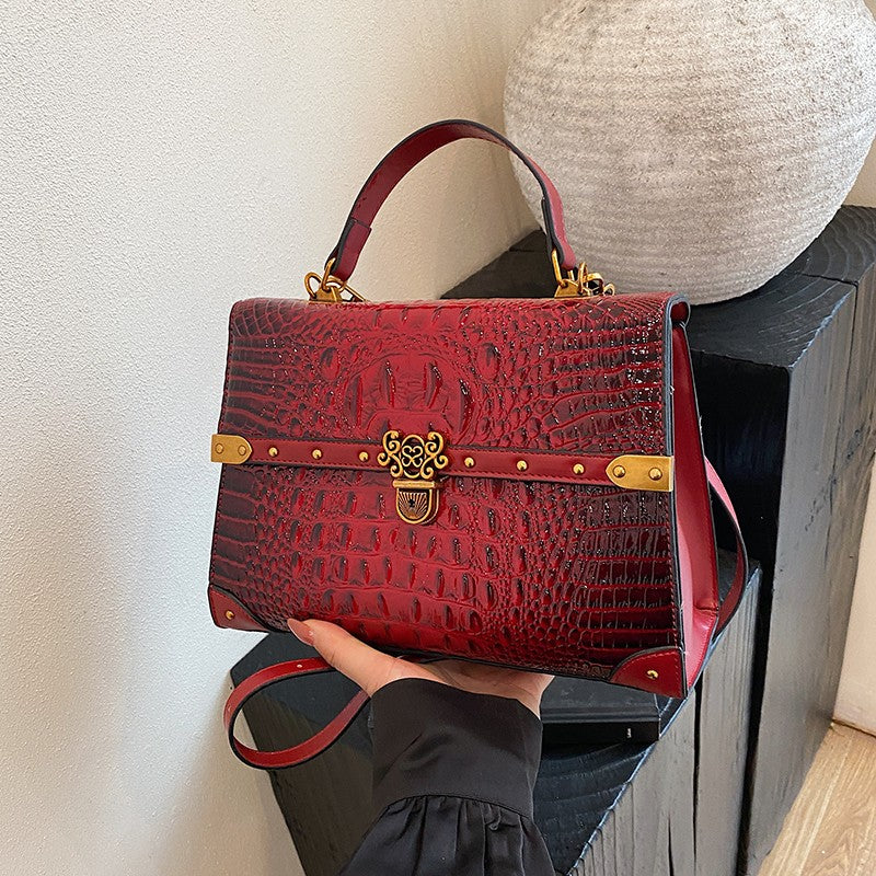 Luxury Purple Handbag Classic Women Bag 2025 New Designer Shoulder Bag High Quality Solid Pu Leather Crossbody Small Square Bag