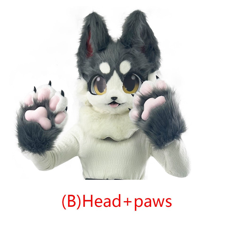 In Stock Fursuits Head Cheap Animal Head Costume Cat Furry Head Kemono Cute Dog Head Costume Role-Playing Costume