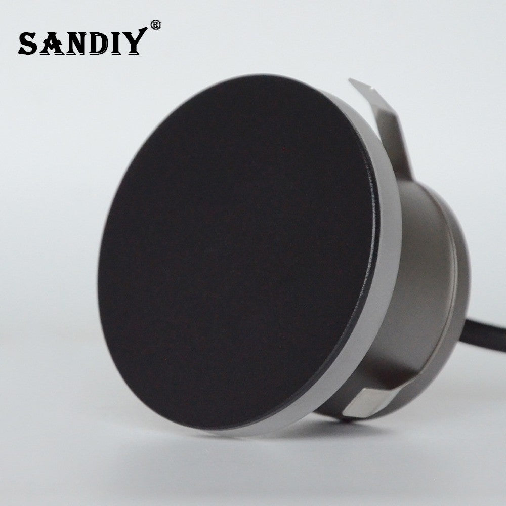 SANDIY Led Step Light Recessed Wall Lamp Round Stair Lighting Waterproof Indoor&Outdoor Luminaire for Bathroom Yard Balcony Deck