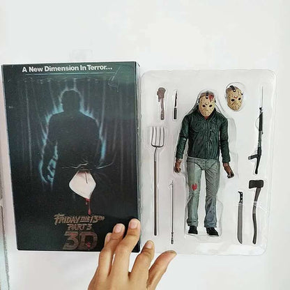 O 13º Brinquedo de Figuras NECA Sexta-Feira 13 Freddy Jason Voorhees Figura de Ação de Sangue Modelo Colecionável do Jason Presentes de Natal Halloween