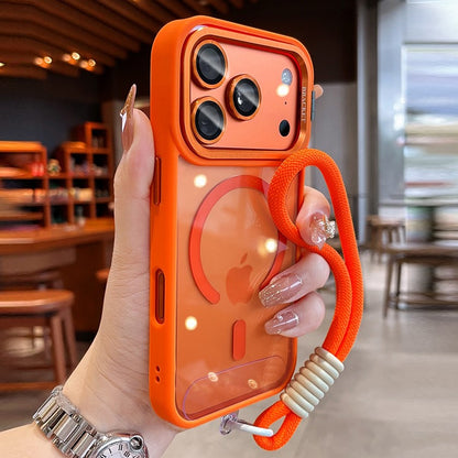 for iPhone 17 Camera Bracket for Magsafe Case for iPhone 17 Pro Max Air Wrist Strap Lens Film ShockProof Wireless Charging Cover