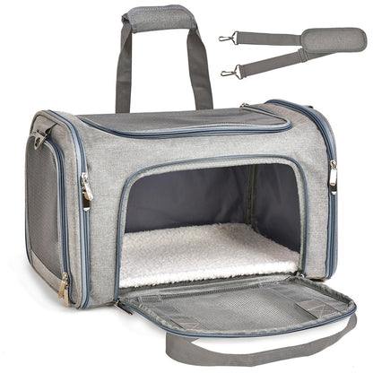 Bolsa de Transporte para Cães Mochila Soft de Lado Mochilas para Animais de Estimação de Gato Transportadores para Cães Bolsas de Viagem Aprovadas pela Companhia Aérea para Cães Pequenos Gatos Passeio
