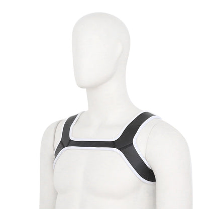 Sexy Men Chest Harness Neoprene Double Shoulder Straps for Carnival Party Caostume Accessories Strap Punk Men Chest Harness Belt