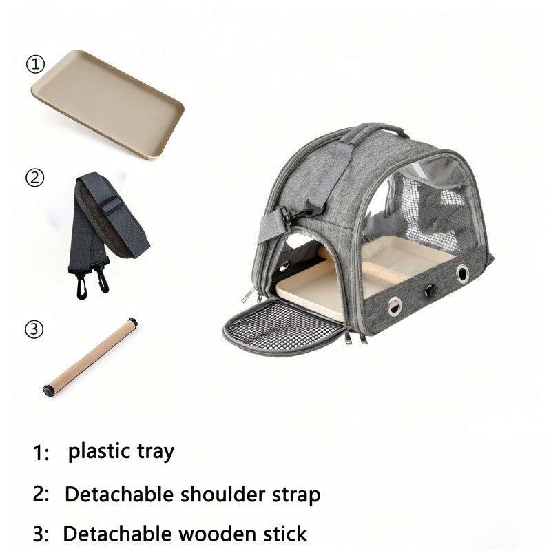 Gaiola Portátil Dobrável para Pássaros Equipada com Chassi de Plástico Bolsa de Mão Pequena para Animais de Estima Adequada para Papagaio Hamster Ouriço Esquilo