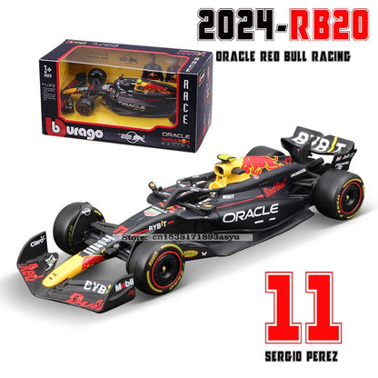 Bburago 1:43 F1 Aston Martin Aramco F1 Team AMR23 2023 #14 Alonso #18 Stroll Carro de Liga Metálica Modelo Fundido Colecionável