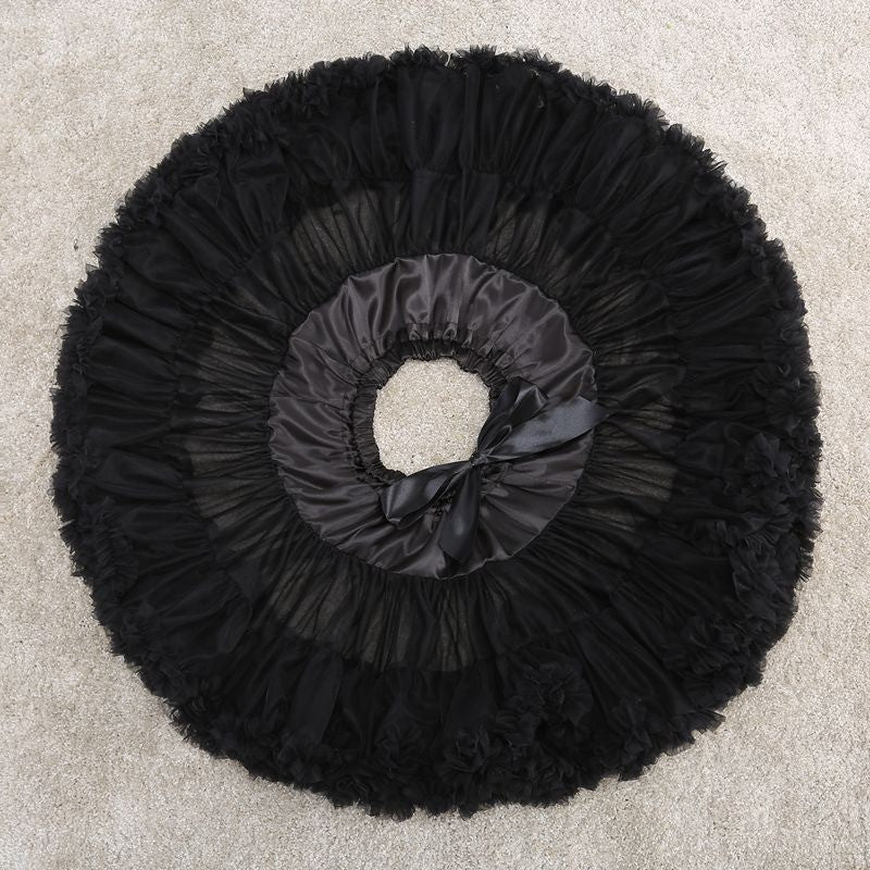 Crinoline Inner Bustle Cosplay Tutu Puffy Women Flower Style Lolita Fluffy Petticoats Cancan Skirt Under Wedding Dress