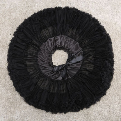 Crinoline Inner Bustle Cosplay Tutu Puffy Women Flower Style Lolita Fluffy Petticoats Cancan Skirt Under Wedding Dress