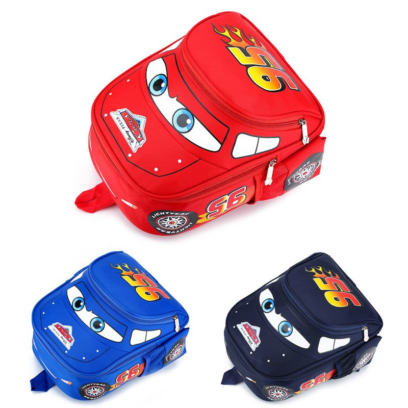 Mochila Escolar Infantil 3D Formato Carro Desenho Animado Carros Disney Série 95 Grande Capacidade Presentes Surpresa para Meninos e Meninas