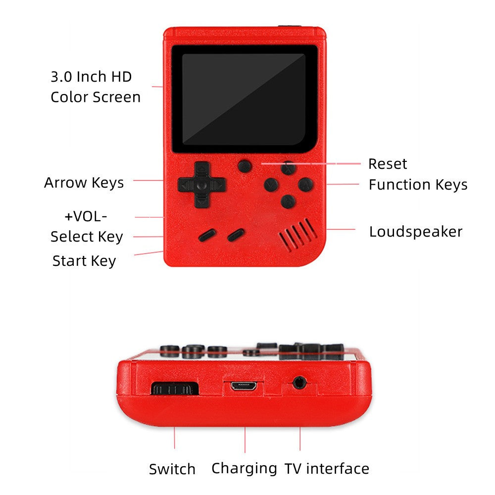 Portable Built-in 400 FC Games 8-Bit Retro Handheld Game Console Case 3.0 Inch LCD Screen Video Game Player Kids New Year Gift