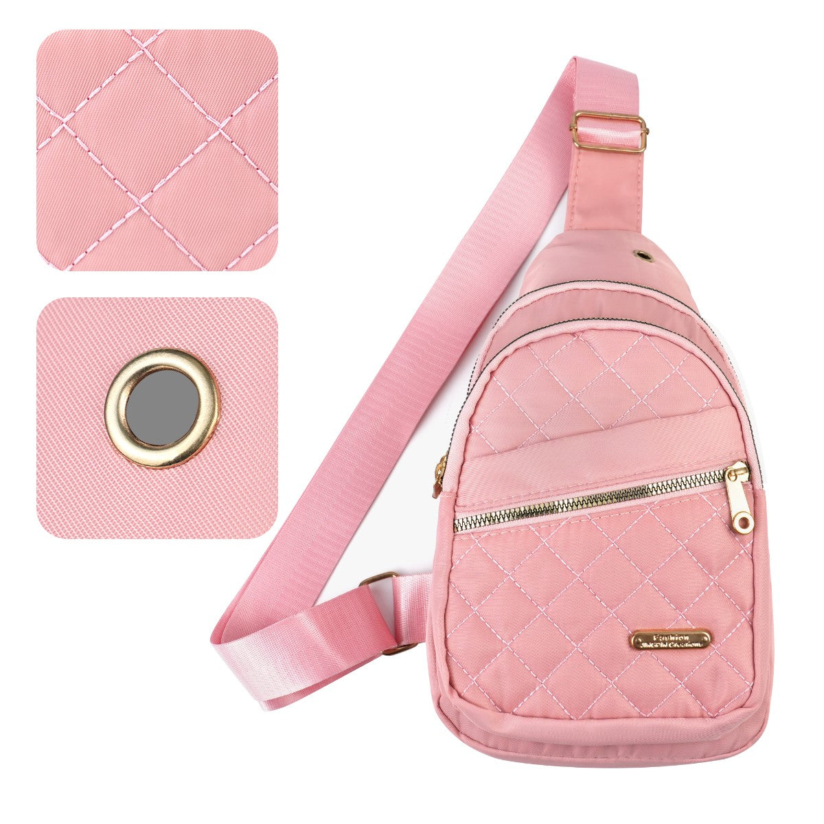 Adjustable Quilted Sling Backpack Outdoor Travel Bag For Men Women Casual Crossbody Small Sling Backpack Sling Bags