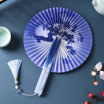 Chinese Japanese Style Silk Fan Folding Fan Wedding Fan Art Gifts Dance Hand Fan Vintage Bamboo Folding Hand Held Flower Fan