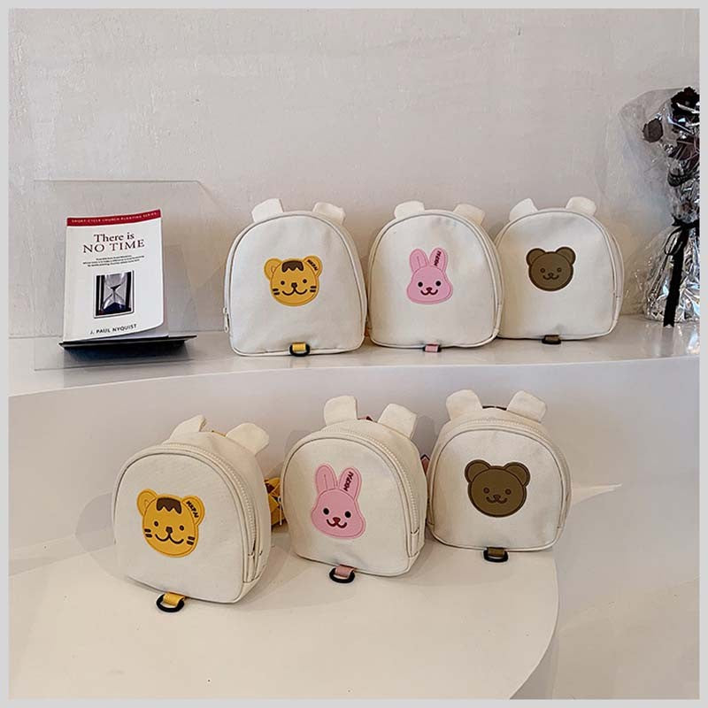 Mochilas Infantis de Lona, Bolsas Escolares de Jardim de Infância, Urso, Coelhinho, Coreana, Antiperda, Bolsas Infantis para Meninas, Meninos, Mochilas Infantis para Viagem
