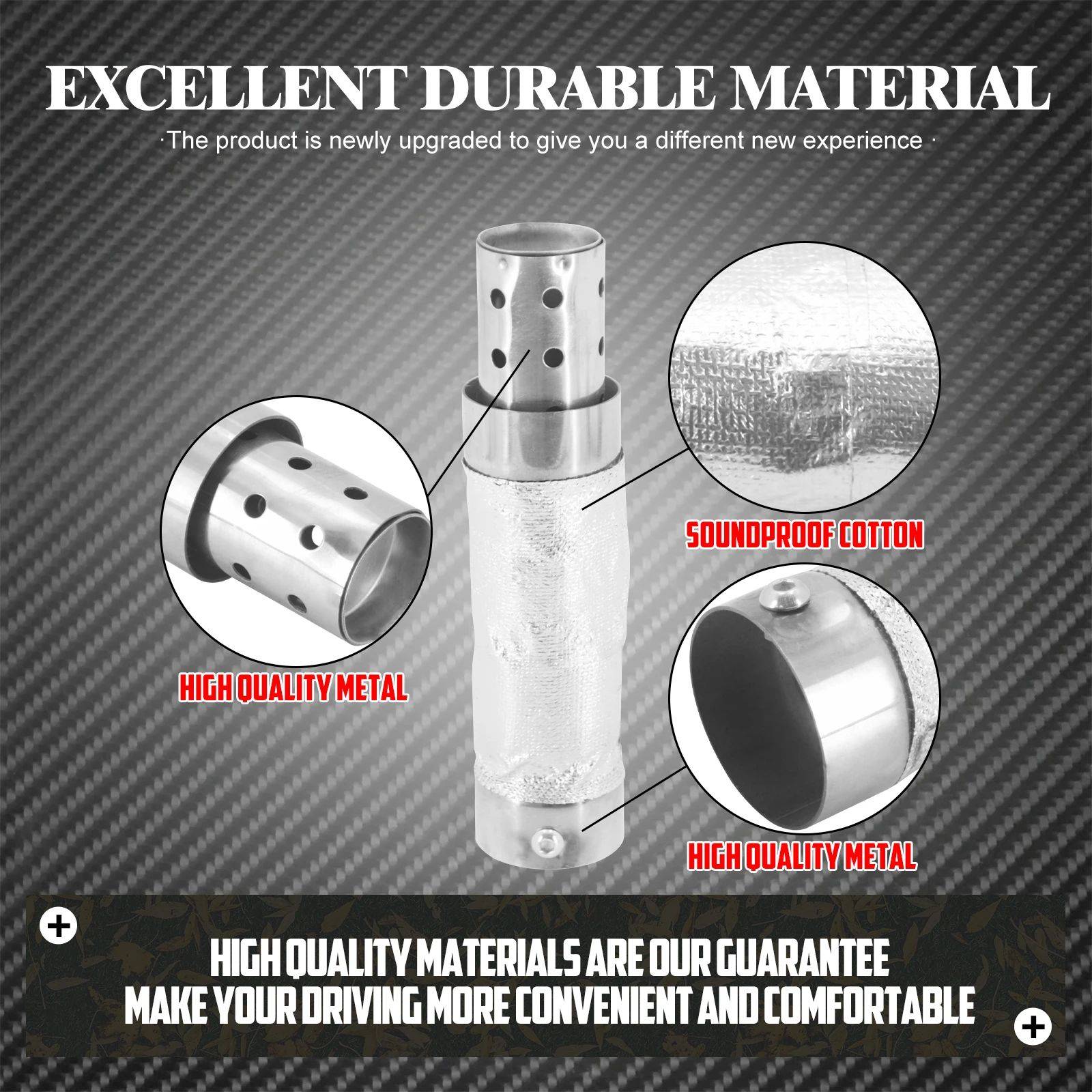 Motorcycle Exhaust Pipe Muffler 38-48mm Quiet Baffle Universal For Harley Sportster XL 1200 883 Touring FLHR FLH Dyna Softail FL