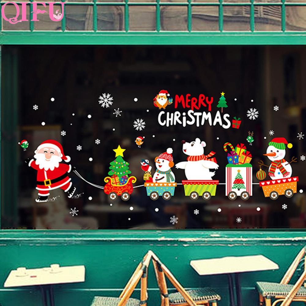 2025 Merry Christmas Wall Sticker Window Glass Merry Christmas Decor for Home Living Room Wall Decor 2026 Happy New Year Sticker
