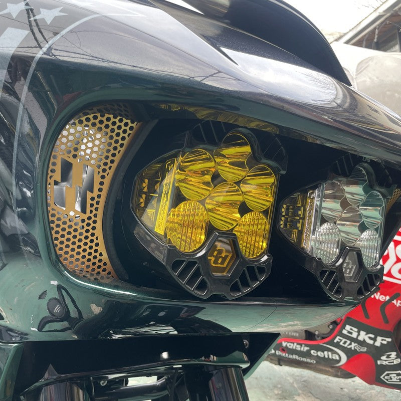 Road Faith Motorcycle Fairing Mesh Grill Side Vent Screen Front Side Grill for 2015-up Harley Touring Road Glide CVO Road Glide
