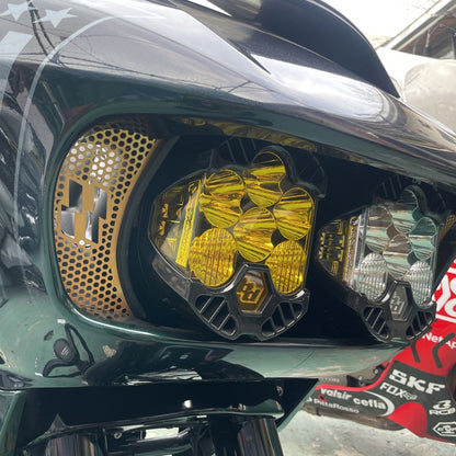 Road Faith Motorcycle Fairing Mesh Grill Side Vent Screen Front Side Grill for 2015-up Harley Touring Road Glide CVO Road Glide