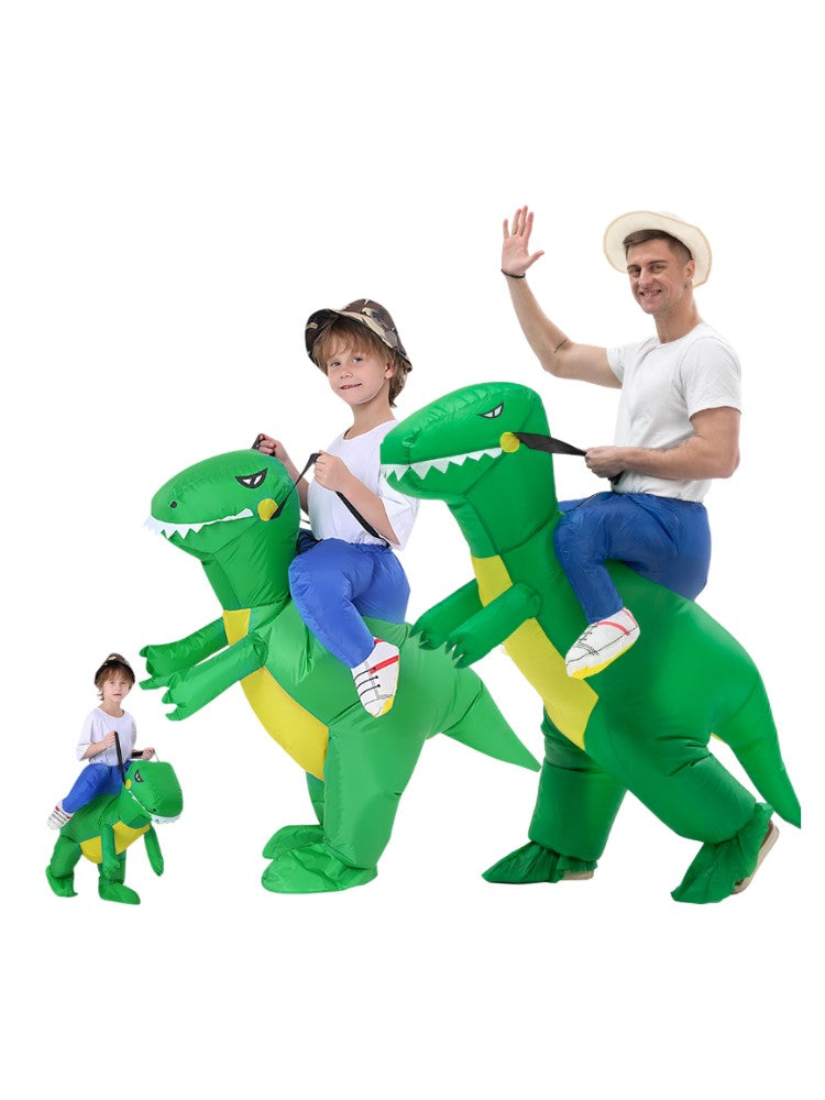 Funny dinosaur inflatable costume set  Riding jumpsuit cosplay outfit  High-impact hilarious costume Halloween attire