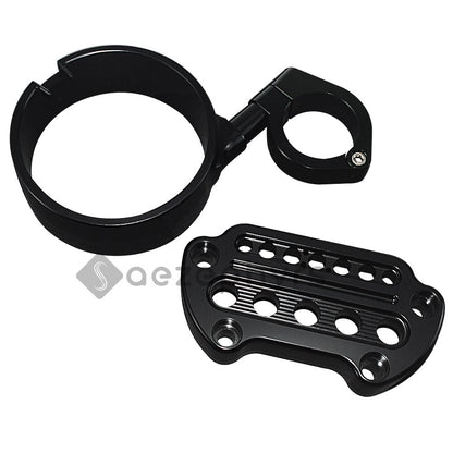Capa de Suporte de Velocímetro Lateral/Remoção para Motocicleta Braçadeira Superior Guidão Riser Mount para Harley Sportster Iron XL883 Forty-Eight 95-20