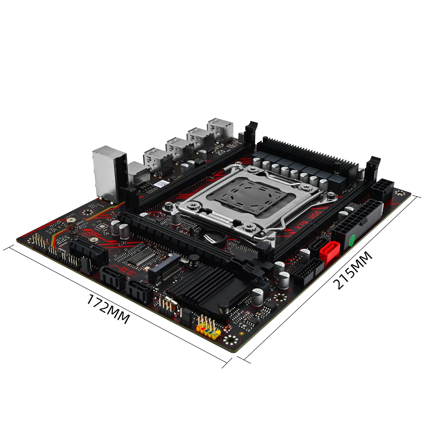 Kit Placa Mãe ZSUS X79 com Processador Intel LGA2011 Xeon E5 2630 V2 Memória RAM ECC DDR3 1*16GB Suporte Slot M.2 NVME