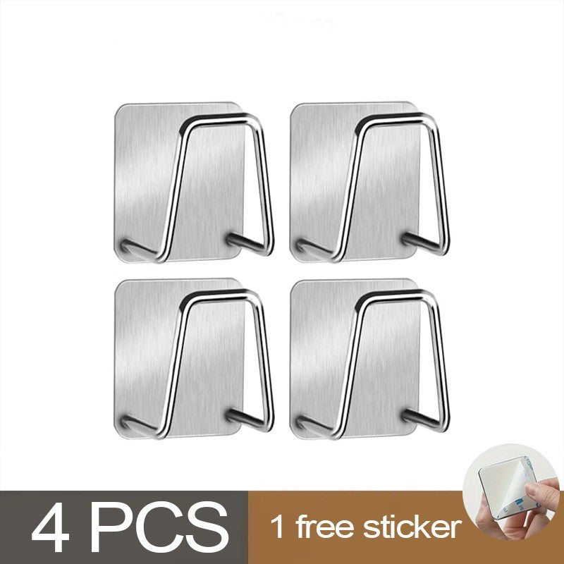 Kitchen Sponges Holder Stainless Steel Sink Shelf Adhesive Holders Drain Drying Rack Wall Hooks Accessories Storage Organizer