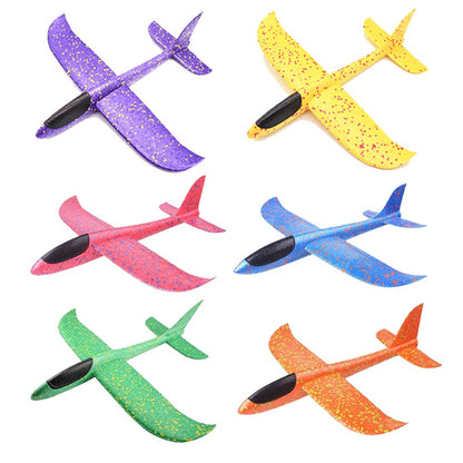 Avião de espuma grande de 36cm x 48cm, planador de avião de arremesso manual, aviões de bolha EPP inerciais, brinquedos de lançamento ao ar livre para crianças e meninos de presente