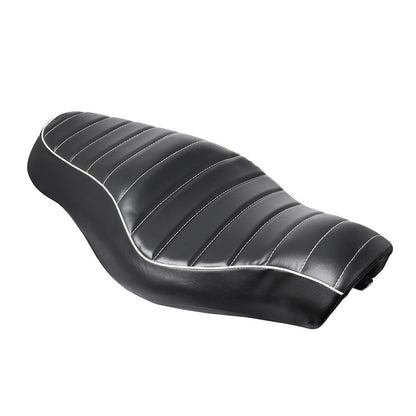 Assento Duplo de Couro PU Preto para Piloto e Passageiro Traseiro de Motocicleta para Harley Sportster XL 883 1200 48 2010-2016