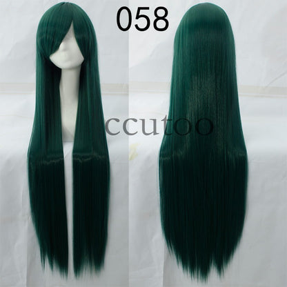 ccutoo 100cm Peruca de Cosplay Reta Sintética de Cabelo Longo de Alta Temperatura 82 Cores Disponíveis