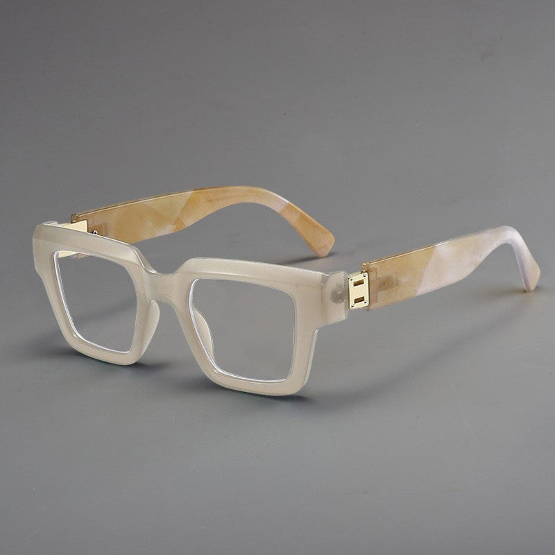 Óculos de Leitura Masculino Oversized com Efeito Marmorizado para Presbiopia Lentes Anti Luz Azul Armação 0+0.5+0.75+1.0+1.25+1.5+1.75+2