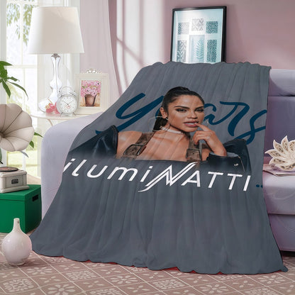 N-Natti Natasha Singer Blanket Warm And Soft Suitable For Bedroom Living Room Sofa Bed Office Travel Camping
