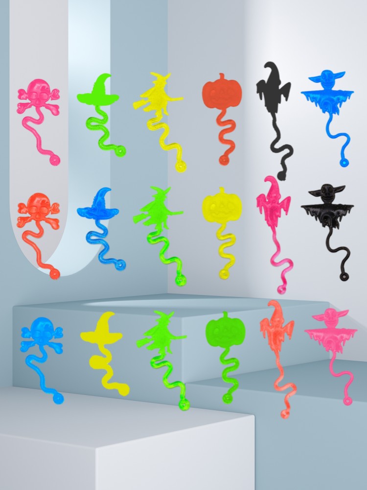 10-50PCS Pumpkin Ghost Skull Skull Halloween Sticky Trick Wall Climbing Gift