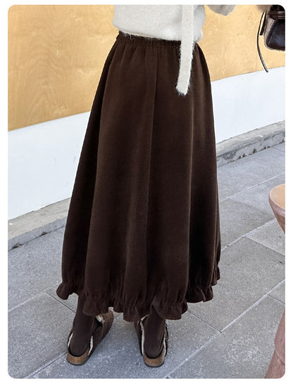 LOUISYAO Sweet Vintage Bouquet Skirt 2025 Winter Skirts Ofice Lady Fashion Premium  Senior Exquisite Long Women's A-Line Skirt