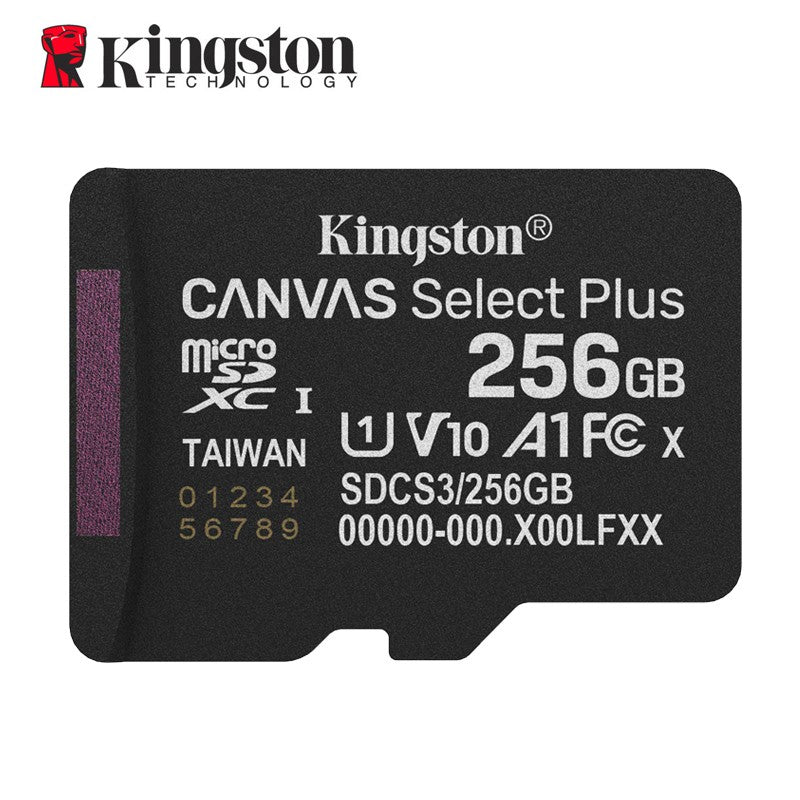 Cartão de Memória Kingston Até 200MB/S Micro SD TF 64GB 256GB 128GB 512GB 1TB Velocidade de Leitura Classe 10 U1 V30 A1 Flash para Eletrônicos