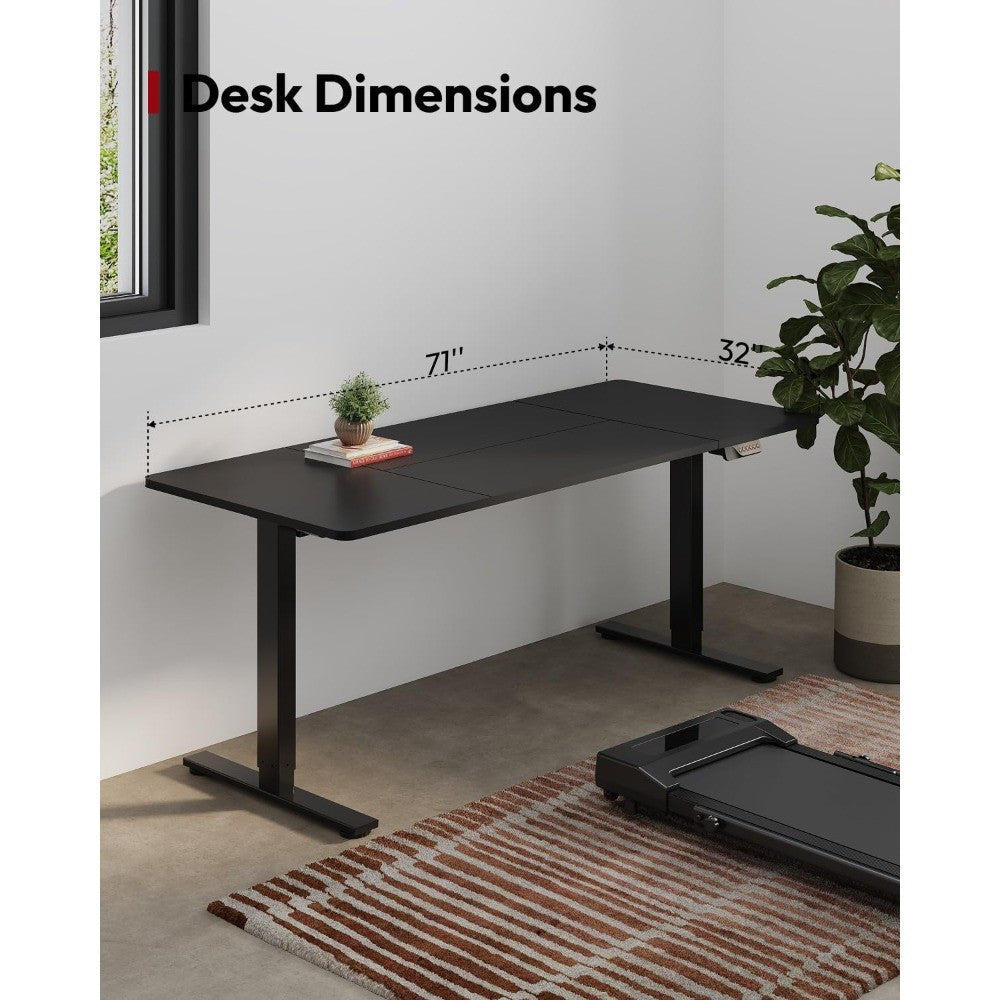 Standing Desk Height Adjustable Electric Stand up Desk 71x32 Inches Sit Stand Home Office Desk with Splice Board