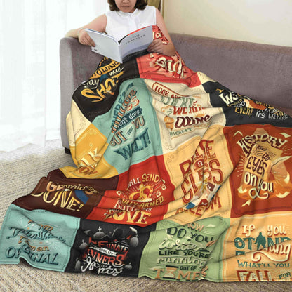 Hamiltons the Musical Flannel Blanket Winter  Warm Soft Throw Blanket for Girls Boys Home Decor Print Bedspread Sofa Bed Cover