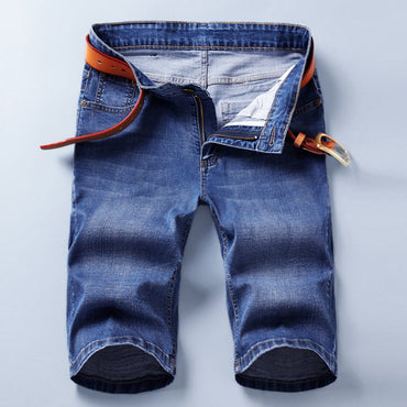 Denim Shorts Men's Summer Thin Straight Classic Designer Business Short Jeans Brand Clothing Stretch Korean Casual Male Shorts