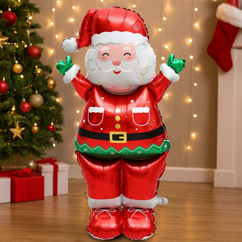 1pc Large Christmas Standing Foil Balloons Christmas Tree Santa Claus Snowman Nutcracker Christmas Foil Balloon New Year Balloon