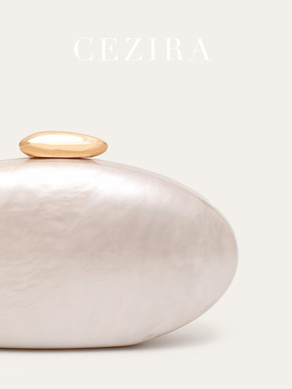 Women's Fashion Evening Clutches Luxury Plain Acrylic Long Chain Cross body Handbag Oval Shaped Fits Phone Wedding Banquet Party