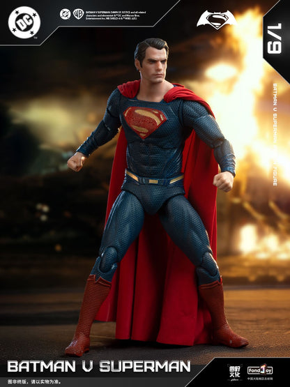 Novo conjunto de figuras Fondjoy BVS, Boneco de Ação Batman Blindado, Superman com Armadura Danificada 1/9 Batman V Superman: A Origem da Justiça DC Toys